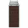 Canteiro elevado de jardim aço galvanizado 240x40x77cm castanho 4