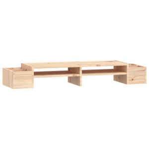Soporte para monitor madera maciza de pino 100x27.5x15 cm H