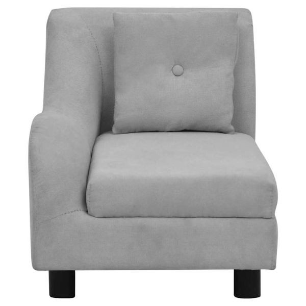 Sofá para cães com almofada 83x44x44 cm pelúcia cinzento M 4