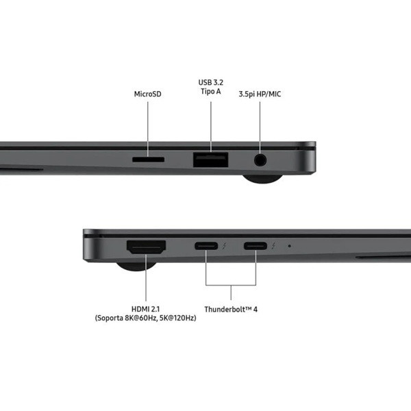 SAMSUNG GALAXY BOOK 5 PRO 16" Intel Core Ultra 5 16GB RAM 512GB NP964XHA-KG1ES gris M 5