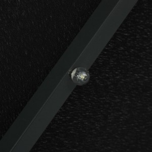 Guarda-sol cantilever c/ luzes LED e poste de aço 300 cm preto H