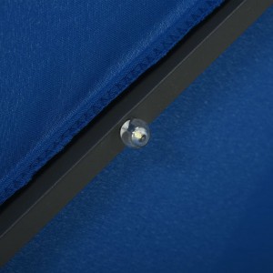 Guarda-sol cantilever c/ luzes LED/poste aço 300 cm azul-ciano H