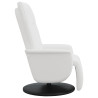 Sillón reclinable con reposapiés cuero sintético blanco 4