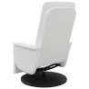 Sillón reclinable con reposapiés cuero sintético blanco 5
