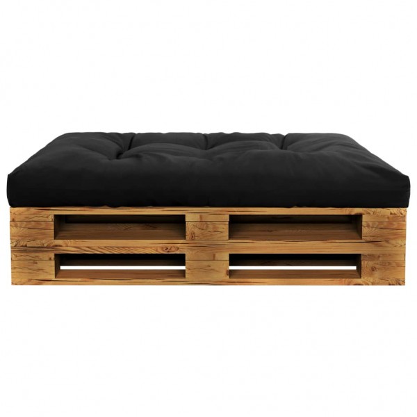 Cojín de asiento de jardín de tela negro 120x80x12 cm D