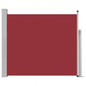 Toldo lateral retráctil de jardín rojo 100x300 cm H