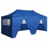 Carpa plegable profesional con 4 paredes acero azul 3x6 m 3