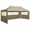 Carpa plegable profesional con 4 paredes acero color crema 3x6m 1