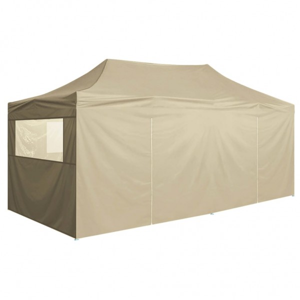 Tenda dobrável profissional festas 4 paredes 3x6m aço creme M 5