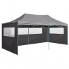 Carpa plegable profesional con 4 paredes acero antracita 3x6 m 3