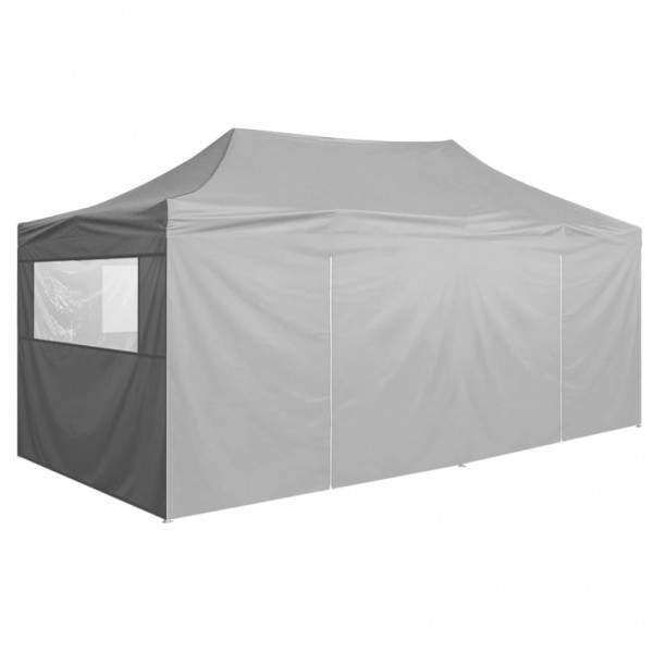 Carpa plegable profesional con 4 paredes acero antracita 3x6 m M 5