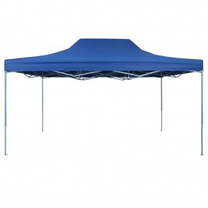 Tenda dobrável profissional para festas 3x4 m aço azul H