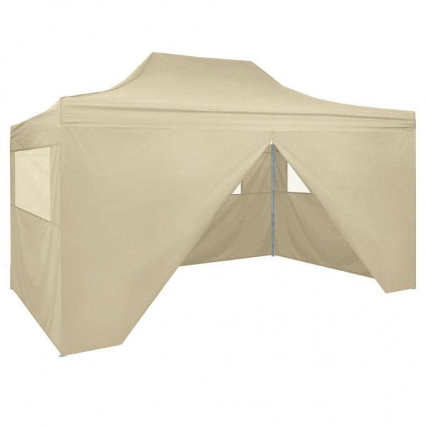 Carpa de fiesta plegable profesional acero color crema 3x4 m M 3
