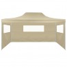 Carpa plegable profesional con 3 paredes acero color crema 3x4m 3