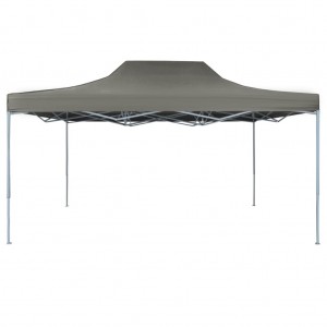 Carpa de fiesta plegable profesional acero gris antracita 3x4 m H