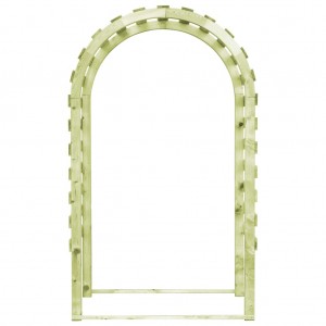 Pérgola de jardín madera de pino impregnada 130x60x230 cm H