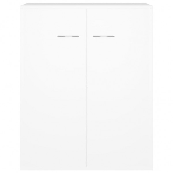 Aparador de madera contrachapada blanco 60x30x75 cm M 4