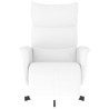 Sillón reclinable con reposapiés cuero sintético blanco 3