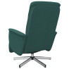 Sillón reclinable con reposapiés tela verde oscuro 5