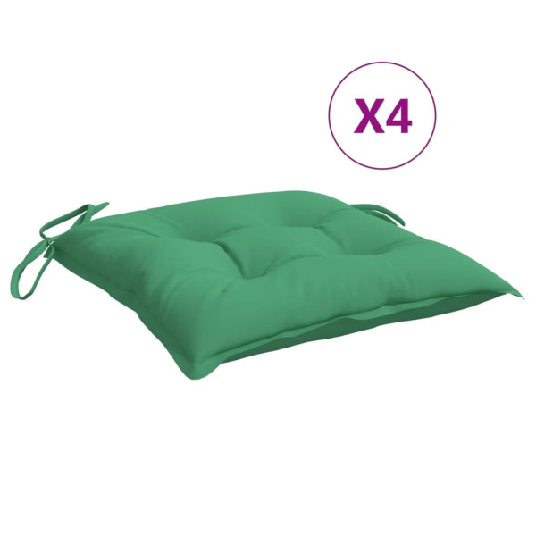 Almofadões de cadeira 4 pcs 40x40x7 cm tecido oxford verde M 2