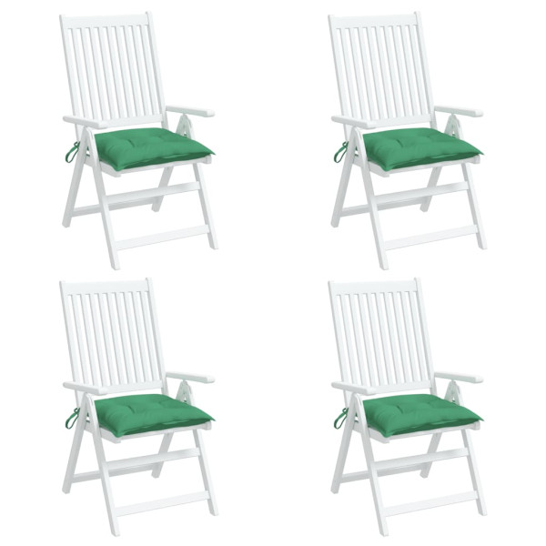 Cojines de silla de jardín 4 uds tela Oxford verde 40x40x7 cm M 4