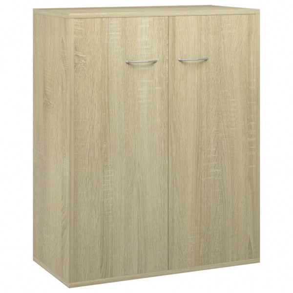 Aparador de madera contrachapada color roble Sonoma 60x30x75 cm M 2