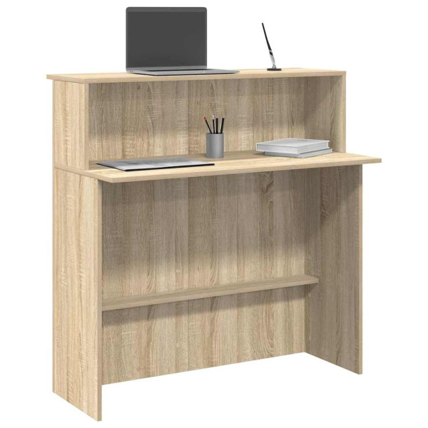 Mostrador de recepción roble sonoma 100x50x103.5 cm D