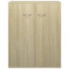 Aparador de madera contrachapada color roble Sonoma 60x30x75 cm 4