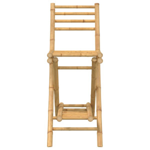 Taburetes de bar para exterior con reposapiés 2 uds. Plegables H