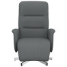 Sillón reclinable con reposapiés tela gris oscuro 3