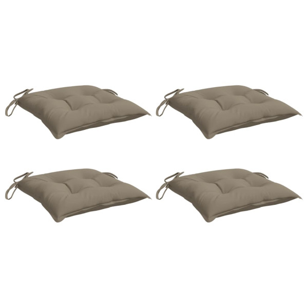 Almofadões de cadeira 4 pcs tecido oxford cinza-acastanhado M 3