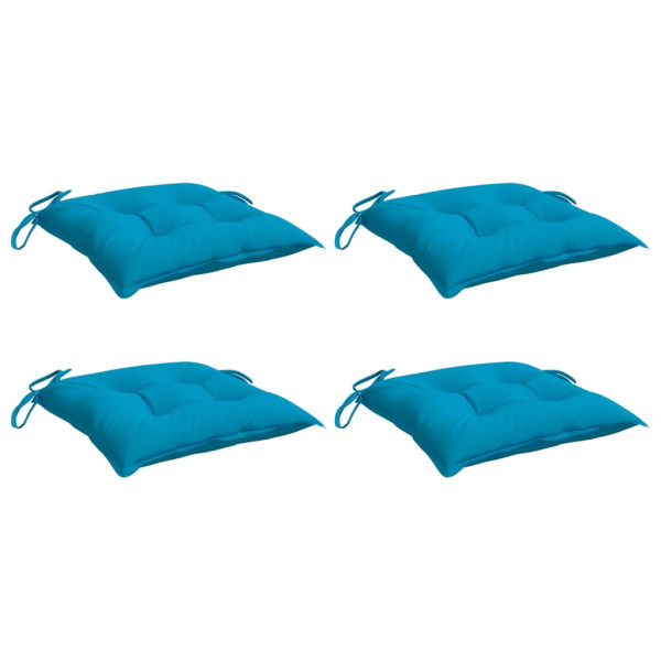 Cojines de silla de jardín 4 uds tela Oxford azul 40x40x7 cm M 3