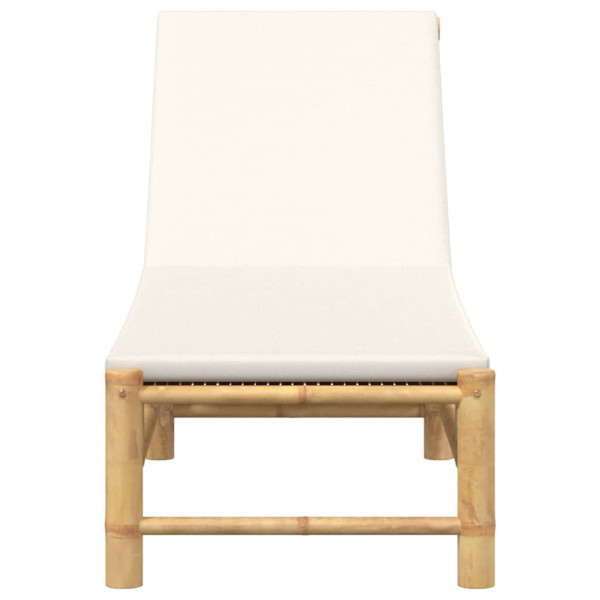 Espreguiçadeira c/ almofadões 55x199x30 cm bambu M 4