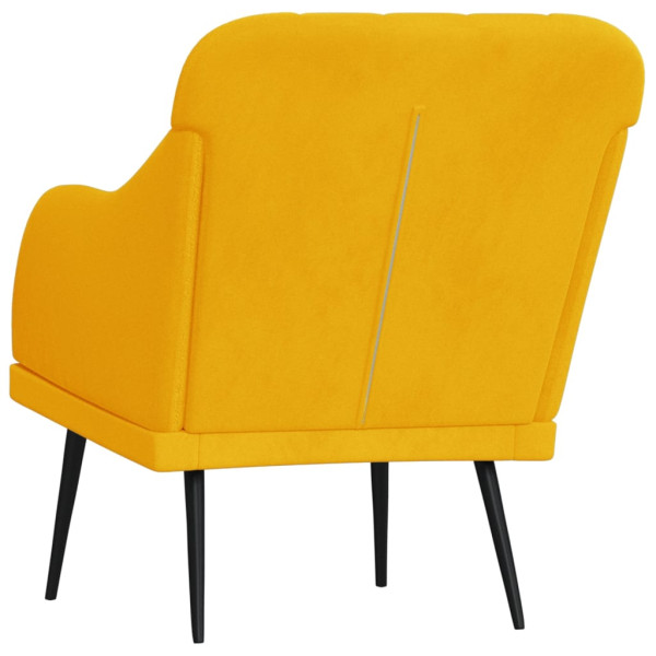 Cadeira c/ apoio de braços 63x76x80 cm veludo amarelo M 5