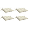 Almofadões de cadeira 4 pcs 40x40x7cm tecido oxford branco nata 3