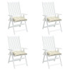 Almofadões de cadeira 4 pcs 40x40x7cm tecido oxford branco nata 4