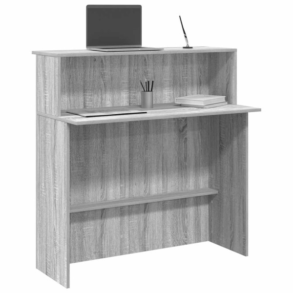 Mostrador de recepción sonoma gris 100x50x103.5 cm D