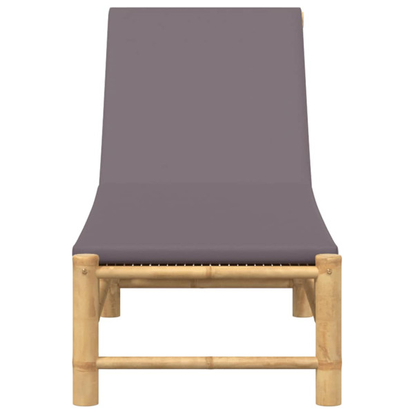 Espreguiçadeira c/ almofadões 55x199x30 cm bambu M 4