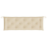 Cojín de banco de jardín tela Oxford beige 150x50x7 cm 4