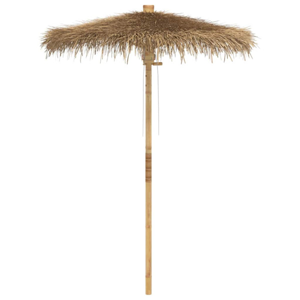 Guarda-chuva Tiki com dossel de folha de bananeira 150 cm Bambu M 2