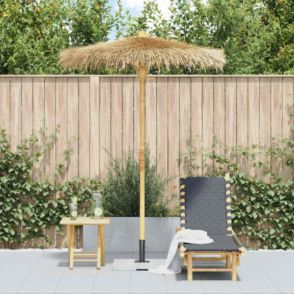 Guarda-chuva Tiki com dossel de folha de bananeira 150 cm Bambu M 3
