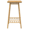 Mesa de bar para exterior quadrado 55x55x100 cm bambu 5