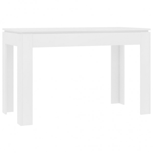 Mesa de comedor de madera contrachapada blanco 120x60x76 cm M 2