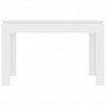 Mesa de comedor de madera contrachapada blanco 120x60x76 cm 4