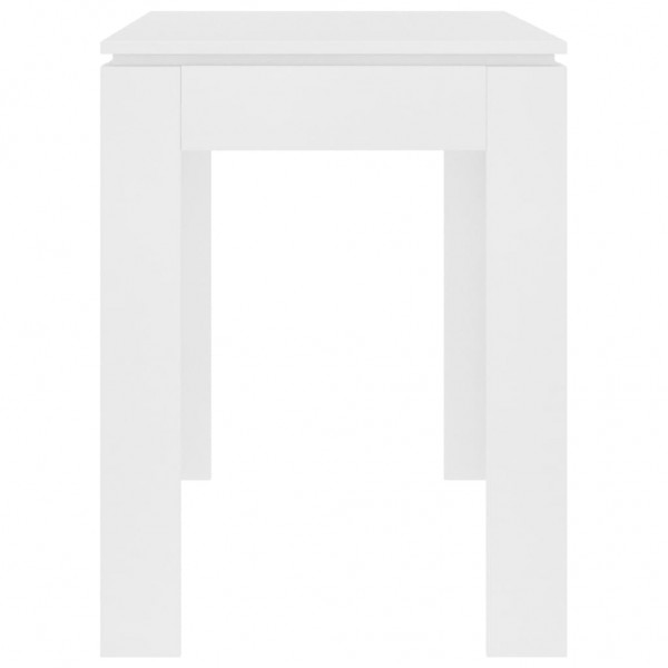 Mesa de comedor de madera contrachapada blanco 120x60x76 cm M 5