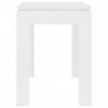 Mesa de comedor de madera contrachapada blanco 120x60x76 cm 5