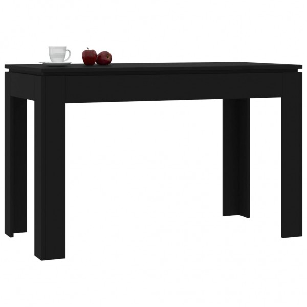 Mesa de jantar 120x60x76 cm contraplacado preto M 3
