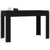 Mesa de comedor de madera contrachapada negro 120x60x76 cm 3