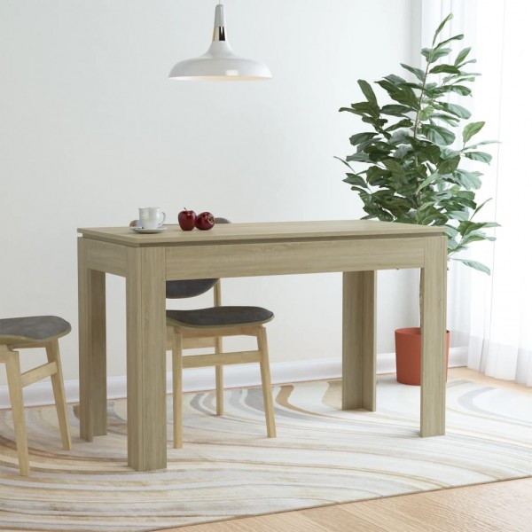Mesa de comedor madera contrachapada roble Sonoma 120x60x76cm D