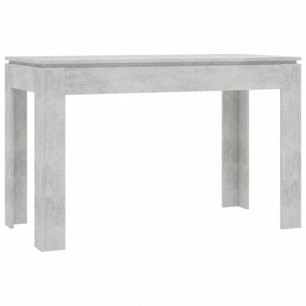 Mesa de comedor de aglomerado gris hormigón 120x60x76 cm M 2